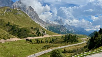Cloud catching a Dolomite peak on the loop day