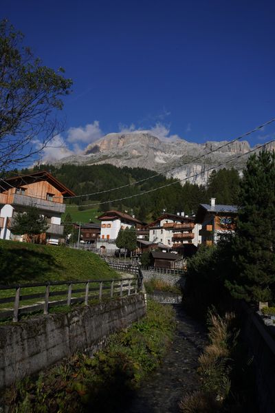 Pale peak above Arabba in morning light