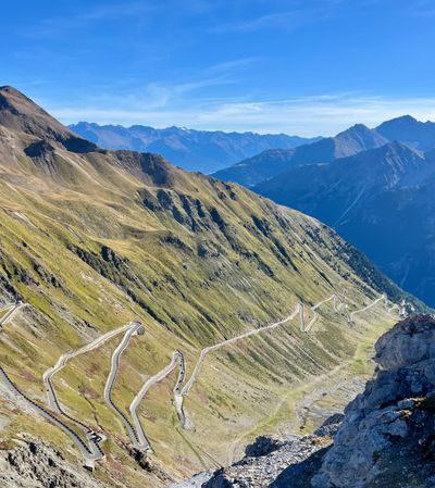 Last look down the pass before dropping off