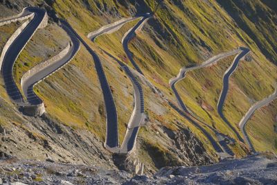 The full stack of Stelvio hairpins from above
