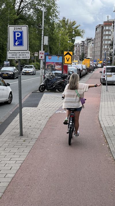Amsterdam canal with bicycles