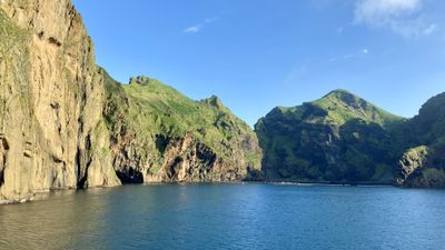 Geothermal area with steam