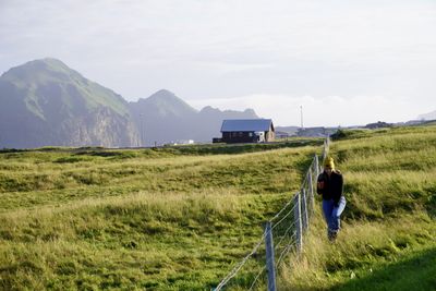 Traditional Icelandic turf house