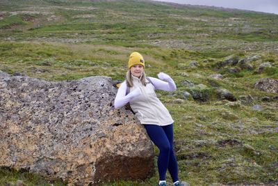 Volcanic rock formations in golden light