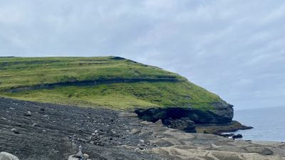 Coastal cliffs with waves