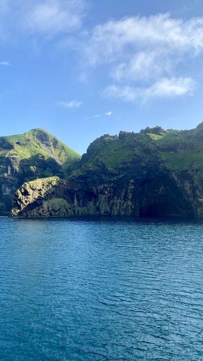 Glacier with blue ice