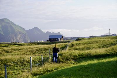 Glacial river flowing through canyon