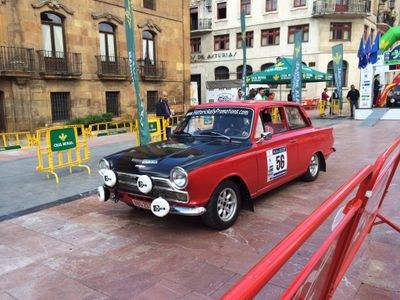 Rally cars on parade