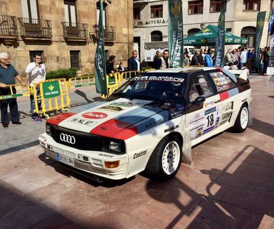 Historic rally cars on display