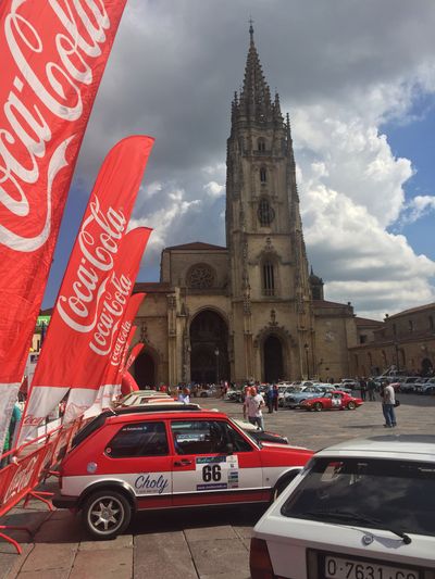 Black rally car interior