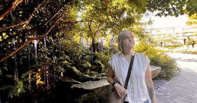 Glass sculpture in natural light