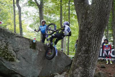 Trials rider skill demonstration