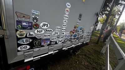 Trials motorcycle in competition